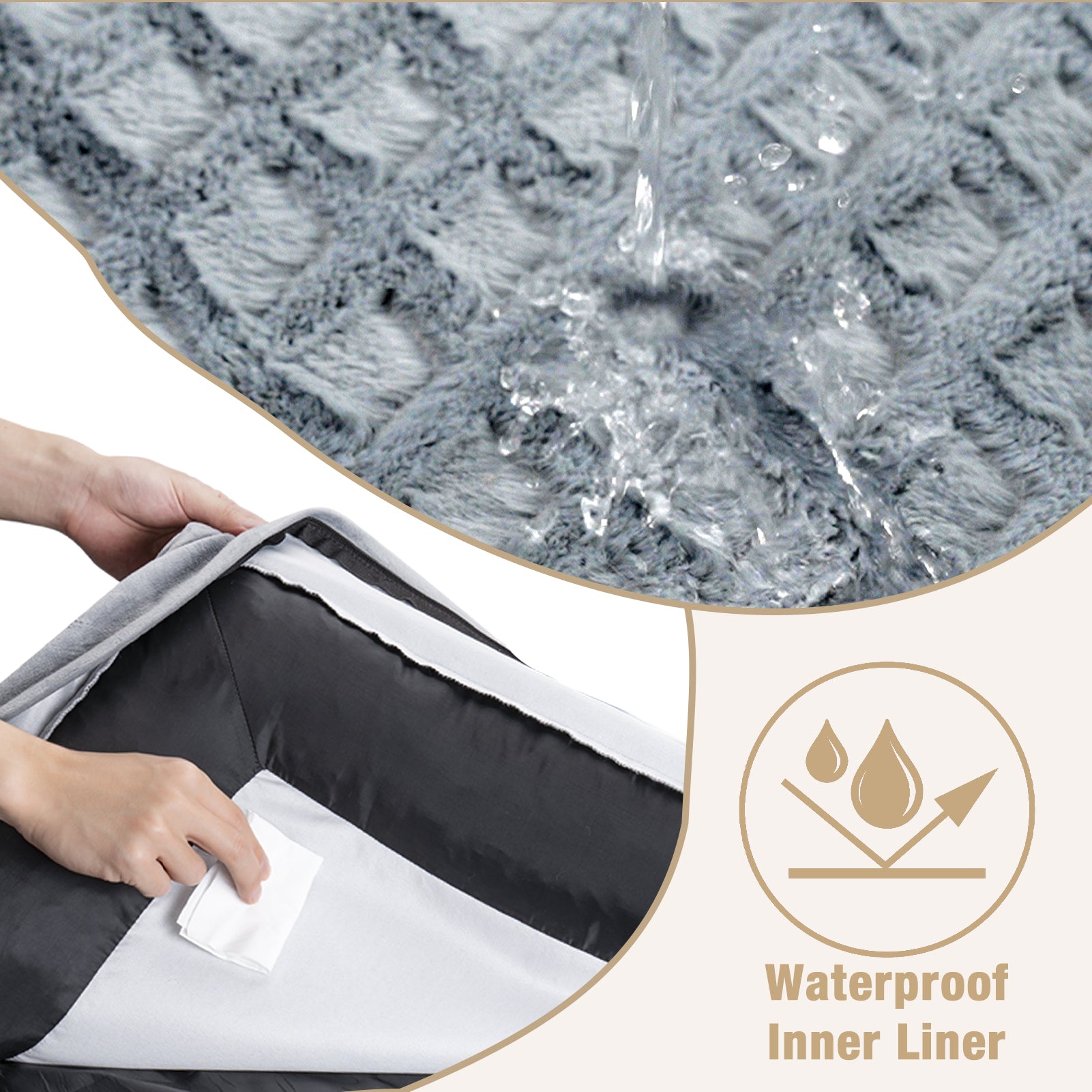 Orthopedic Grey Dog Bed - Medium