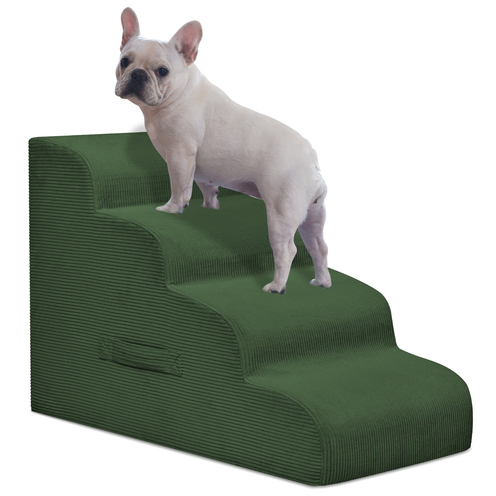 Dog Stairs for Small Dogs and Cats, 20" H 4 Steps Dog Ramp for High Beds, Couch, Sofa, Waterproof Pet Stairs with Removable Washable Cover, Non-Slip Sturdy Pet Steps