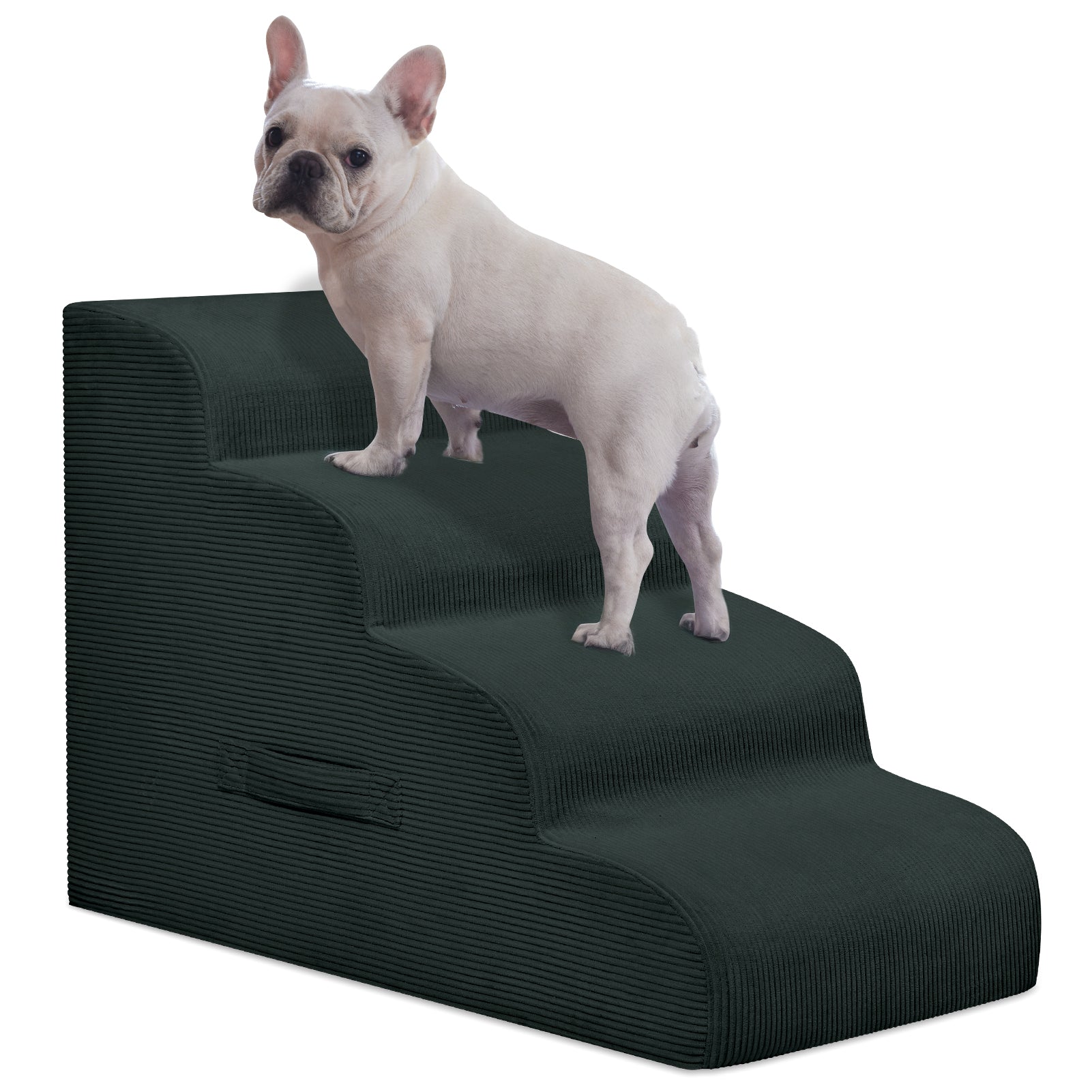 Dog Stairs for Small Dogs and Cats, 20" H 4 Steps Dog Ramp for High Beds, Couch, Sofa, Waterproof Pet Stairs with Removable Washable Cover, Non-Slip Sturdy Pet Steps