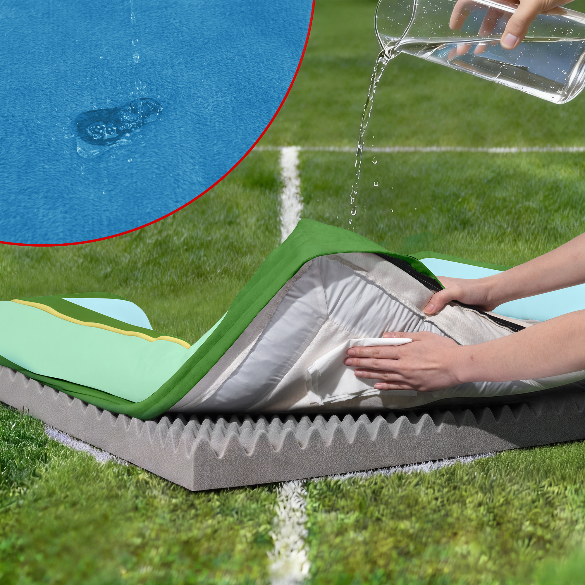 Boston - World Cup Host City Theme Orthopedic Dog Bed for Large Dogs – Waterproof Egg Crate Foam Pet Bed with Bolsters, Washable Cover & Non-Slip Bottom