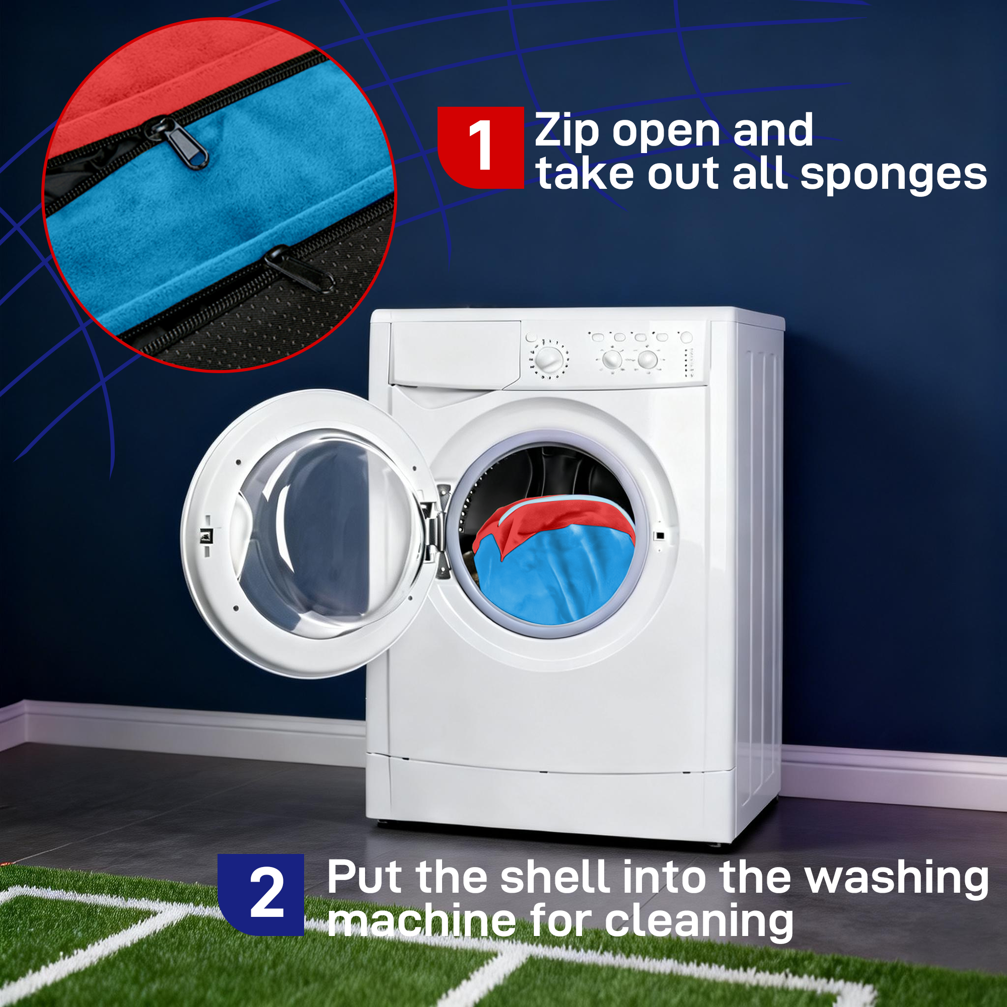 Atlanta - World Cup Host City Theme Orthopedic Dog Bed for Large Dogs – Waterproof Egg Crate Foam Pet Bed with Bolsters, Washable Cover & Non-Slip Bottom