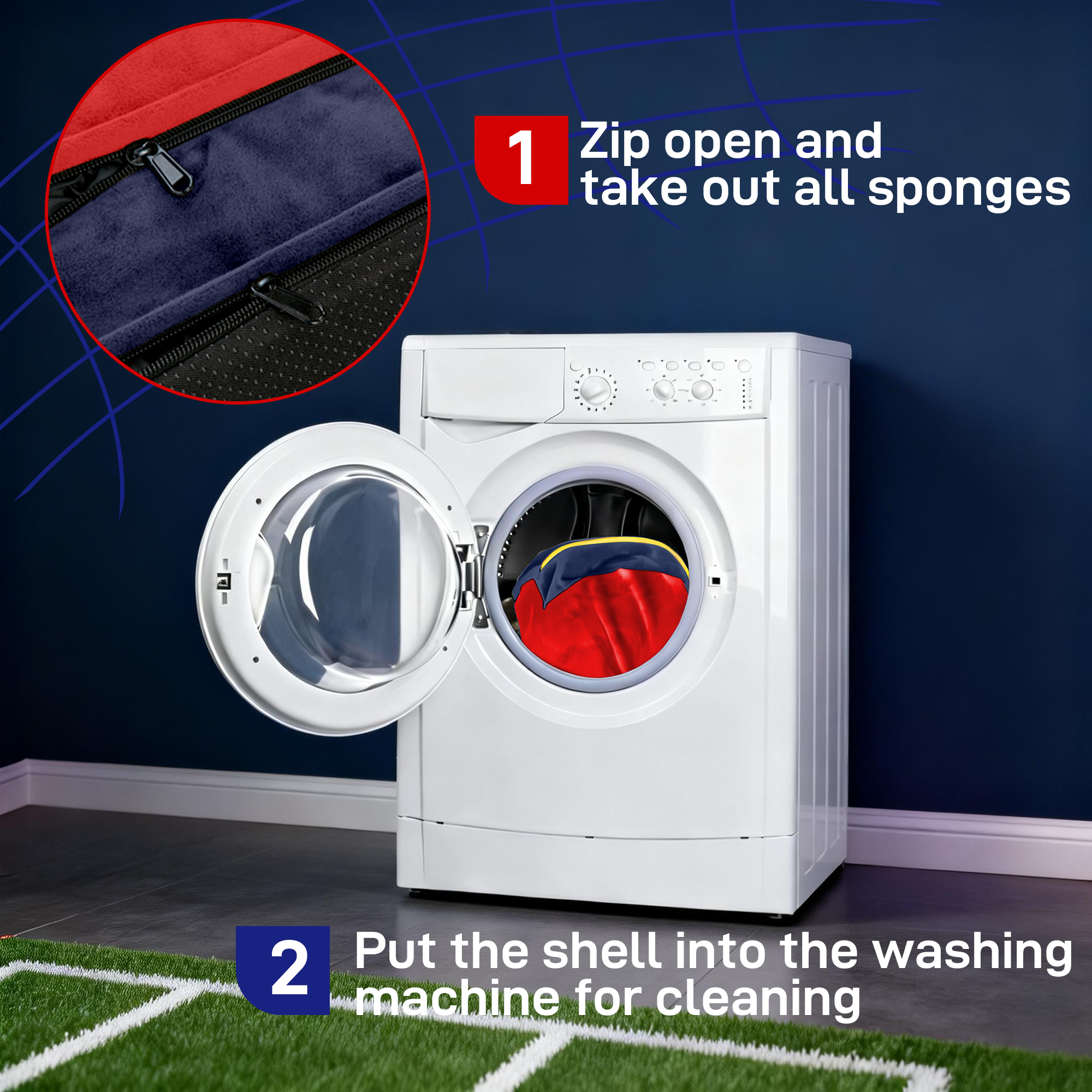 Kansas City - World Cup Host City Theme Orthopedic Dog Bed for Large Dogs – Waterproof Egg Crate Foam Pet Bed with Bolsters, Washable Cover & Non-Slip Bottom