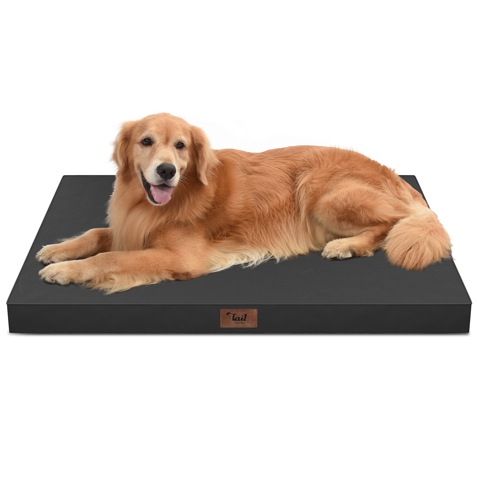 Outdoor All Weather Large Dog Bed, Waterproof Dog Bed for Large Dogs 36x27 Inch, Orthopedic Egg Crate Foam Pet Bed with Washable Removable Oxford Cooling Cover