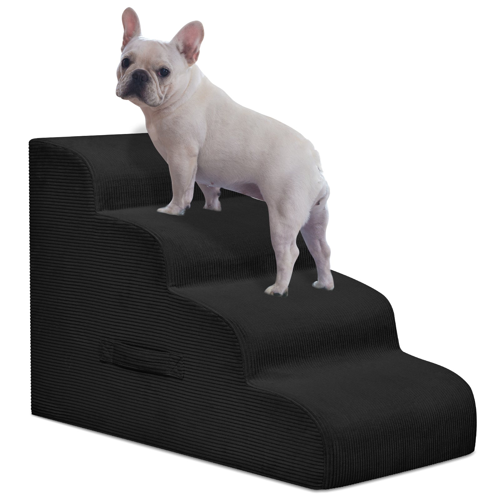 Dog Stairs for Small Dogs and Cats, 20" H 4 Steps Dog Ramp for High Beds, Couch, Sofa, Waterproof Pet Stairs with Removable Washable Cover, Non-Slip Sturdy Pet Steps
