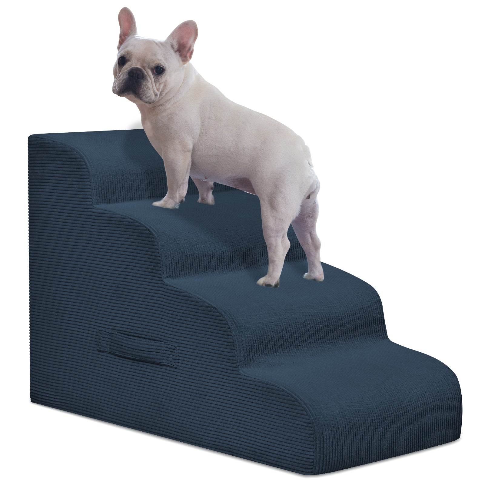 Dog Stairs for Small Dogs and Cats, 20" H 4 Steps Dog Ramp for High Beds, Couch, Sofa, Waterproof Pet Stairs with Removable Washable Cover, Non-Slip Sturdy Pet Steps