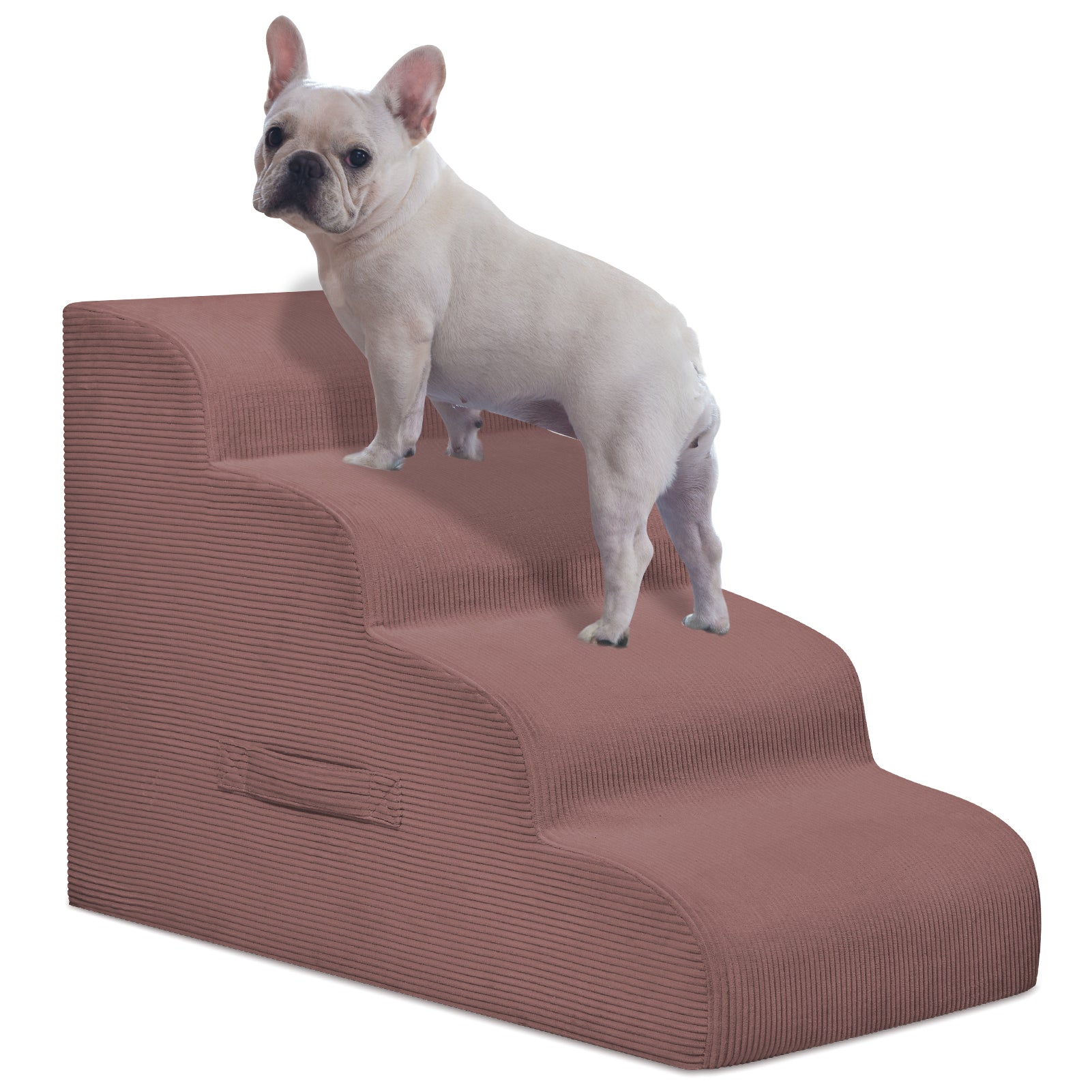 Dog Stairs for Small Dogs and Cats, 20" H 4 Steps Dog Ramp for High Beds, Couch, Sofa, Waterproof Pet Stairs with Removable Washable Cover, Non-Slip Sturdy Pet Steps