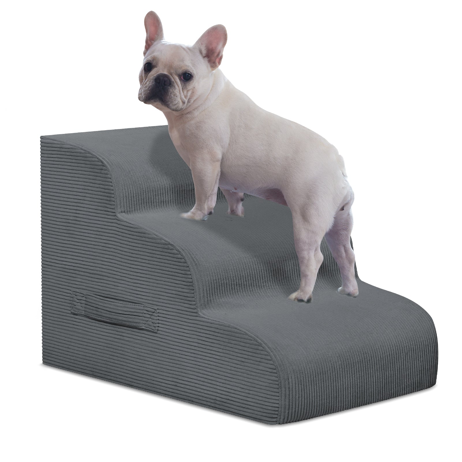 Dog Stairs for Small Dogs and Cats, 20" H 4 Steps Dog Ramp for High Beds, Couch, Sofa, Waterproof Pet Stairs with Removable Washable Cover, Non-Slip Sturdy Pet Steps