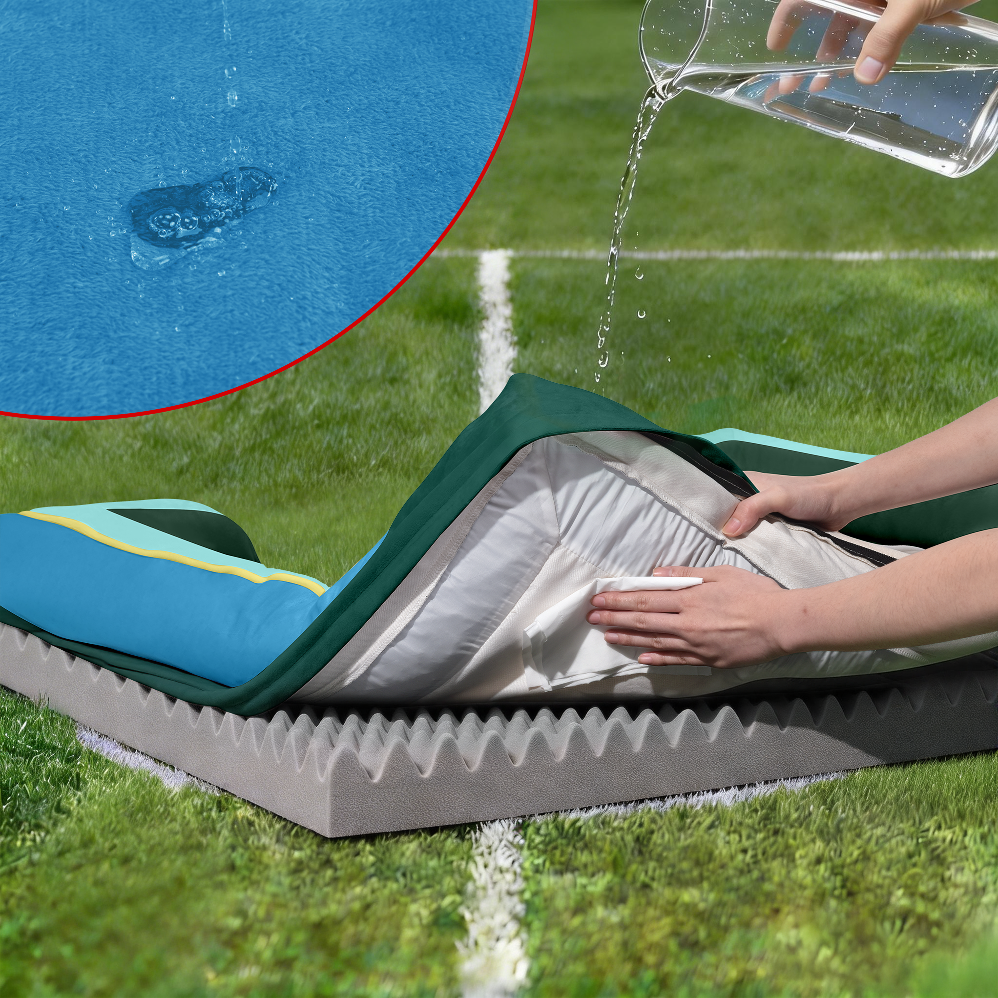 Dallas - World Cup Host City Theme Orthopedic Dog Bed for Large Dogs – Waterproof Egg Crate Foam Pet Bed with Bolsters, Washable Cover & Non-Slip Bottom