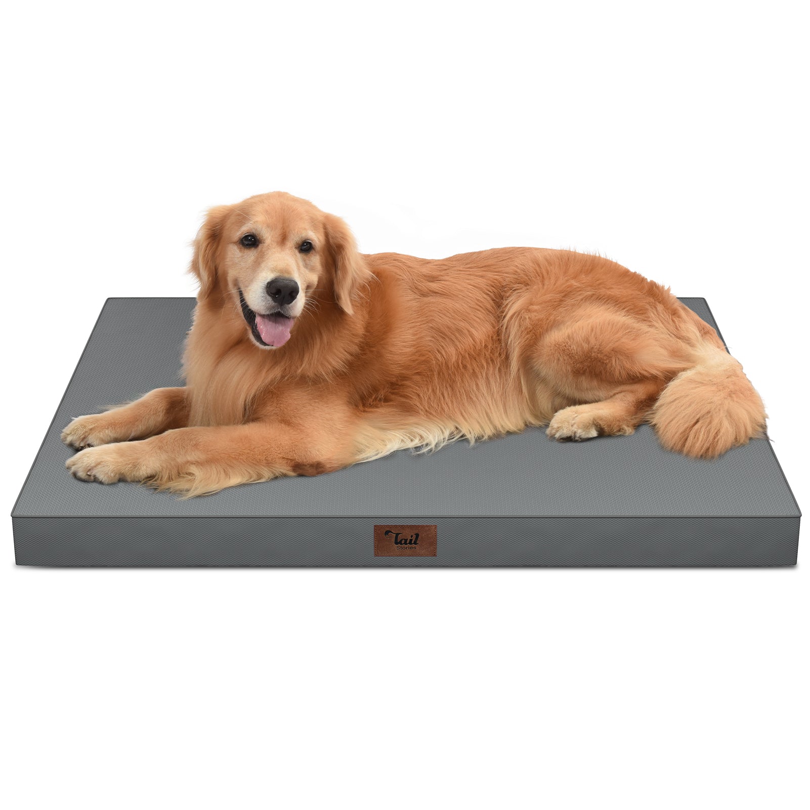 Outdoor All Weather Large Dog Bed, Waterproof Dog Bed for Large Dogs 36x27 Inch, Orthopedic Egg Crate Foam Pet Bed with Washable Removable Oxford Cooling Cover