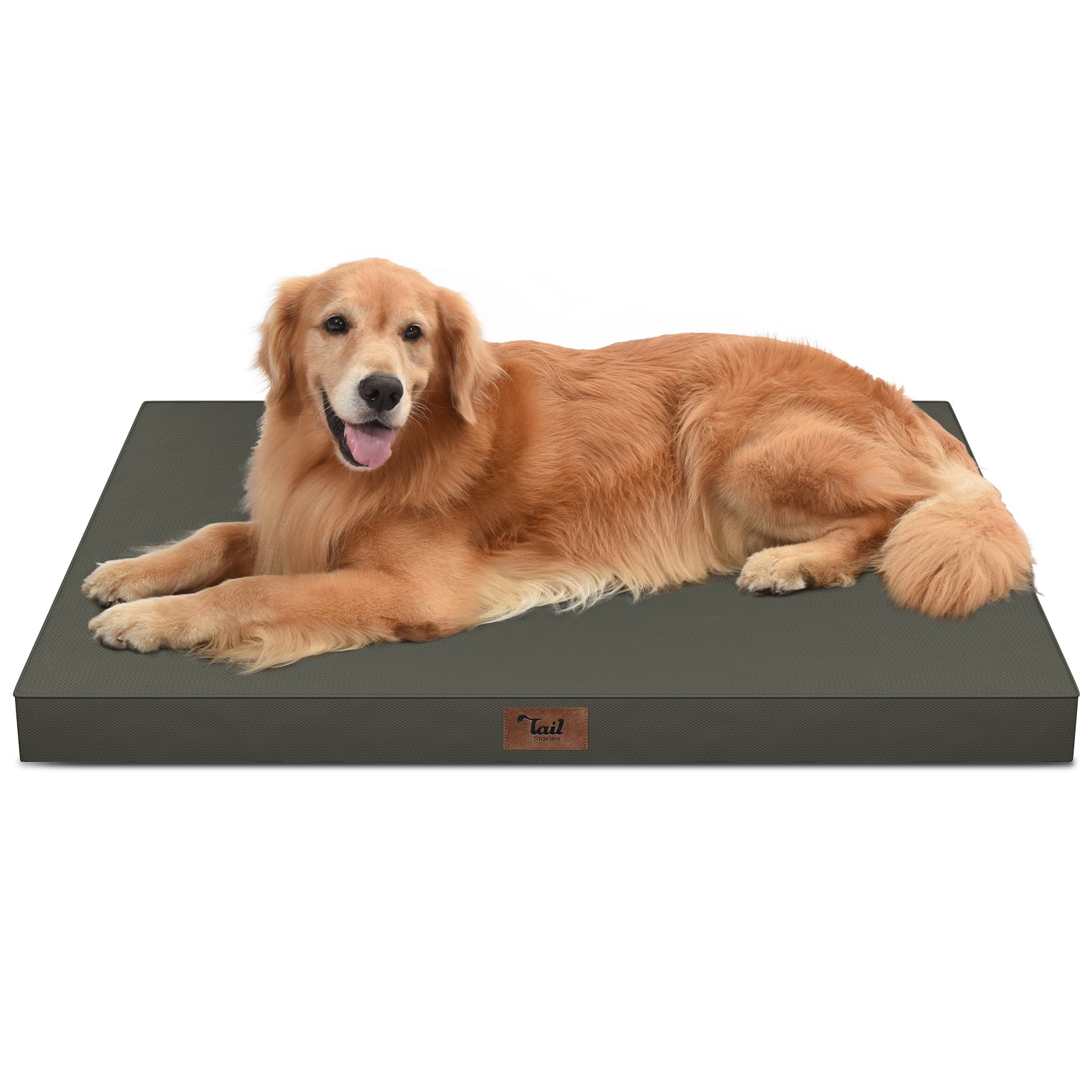 Outdoor All Weather Large Dog Bed, Waterproof Dog Bed for Large Dogs 36x27 Inch, Orthopedic Egg Crate Foam Pet Bed with Washable Removable Oxford Cooling Cover