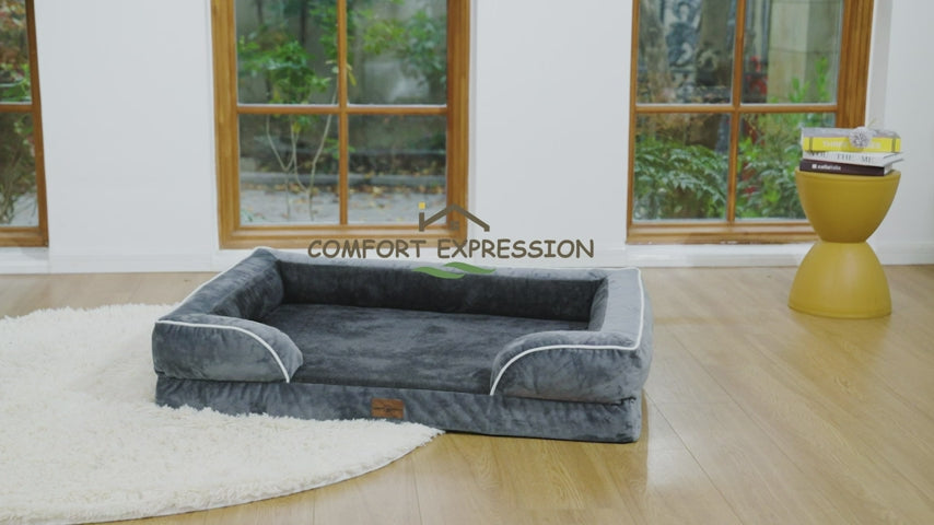 Comfort Expression Waterproof Orthopedic Foam Dog Beds for Extra Large