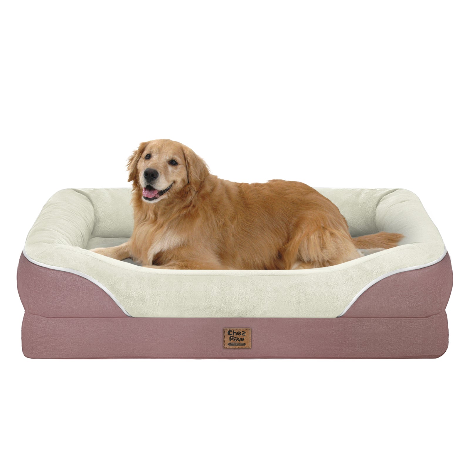 Orthopedic Large Dog Bed - Removable Orthopedic Foam Dogs Beds with Bolsters Waterproof Large Dog Bed and Non-Slip Bottom Washable Extra Large Dogs Beds Sofa