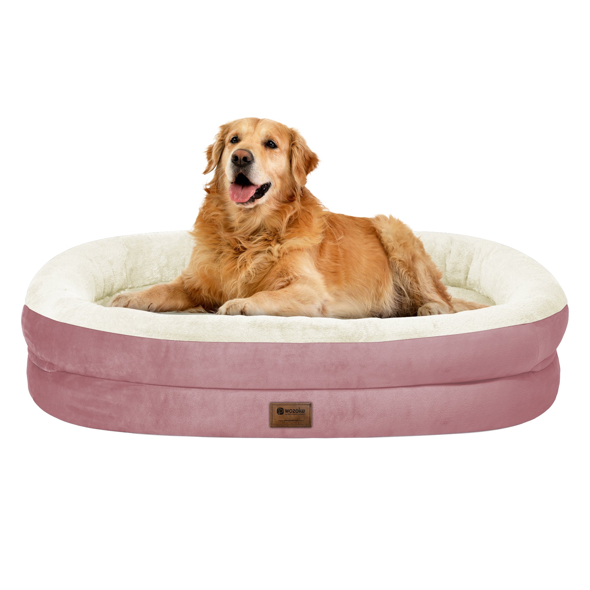 Orthopedic Dog Bed for Large Dogs, Waterproof Dog Bed for Large Size Dogs with Bolsters, Egg Crate Foam Sofa Bed with Washable Removable Cover & Non-Slip Bottom