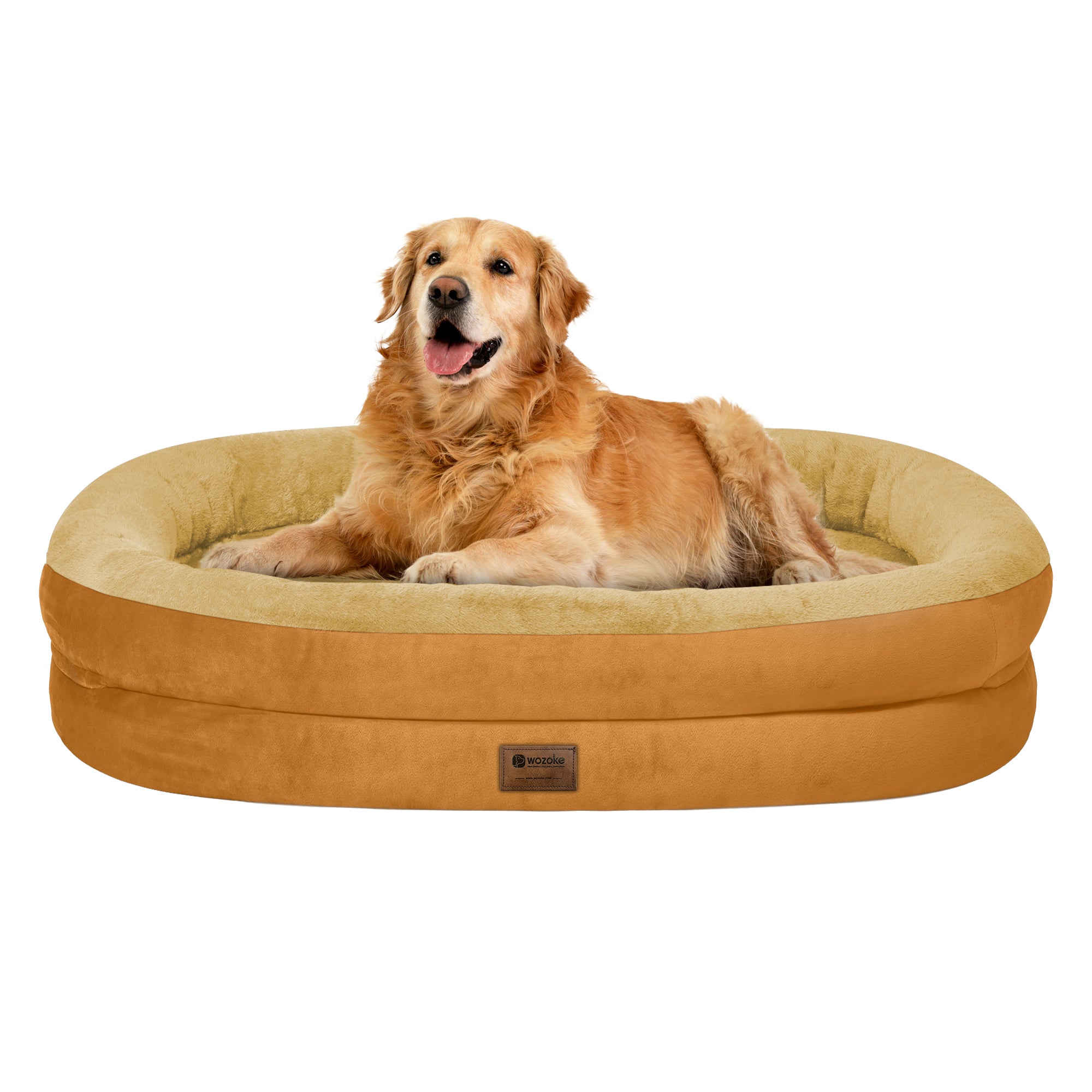 Orthopedic Dog Bed for Large Dogs, Waterproof Dog Bed for Large Size Dogs with Bolsters, Egg Crate Foam Sofa Bed with Washable Removable Cover & Non-Slip Bottom