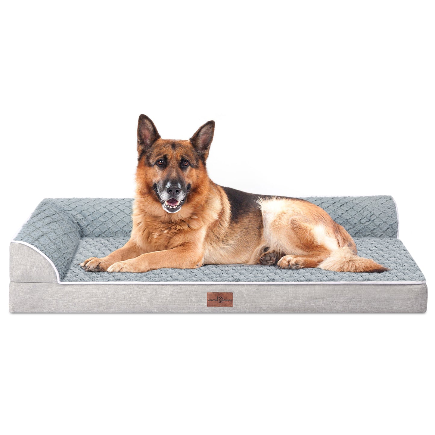 Comfort Expression Dog Bed Medium Size Dog, Orthopedic Dog Bed for Medium Dogs, Waterproof Dog Bed with Removable Washable Cover & Non-Skid Bottom(Medium,Grey)