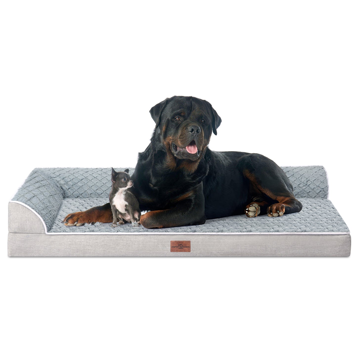 Comfort Expression Dog Bed Medium Size Dog, Orthopedic Dog Bed for Medium Dogs, Waterproof Dog Bed with Removable Washable Cover & Non-Skid Bottom(Medium,Grey)